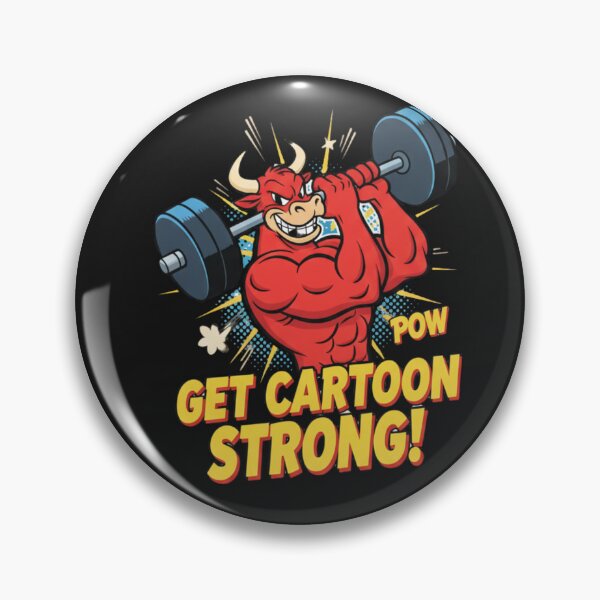 Item preview, Cartoon Strong Bull – Funny Gym Workout Design designed and sold by CARTOON CRAZE.