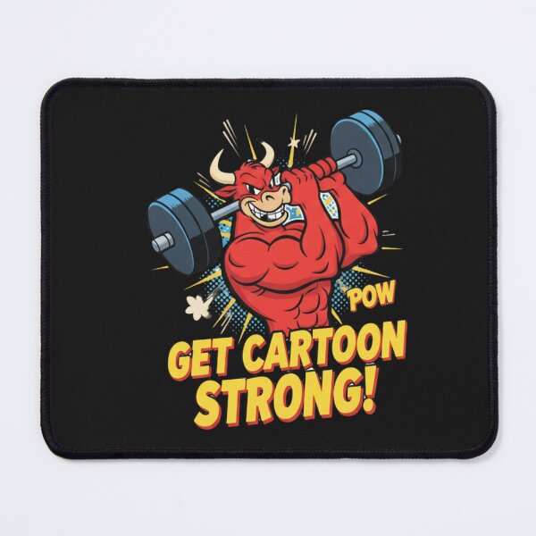 Item preview, Cartoon Strong Bull – Funny Gym Workout Design designed and sold by CARTOON CRAZE.