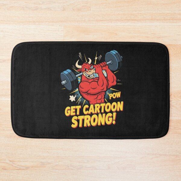 Item preview, Cartoon Strong Bull – Funny Gym Workout Design designed and sold by CARTOON CRAZE.