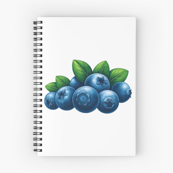 Item preview, Realistic Blueberry Cluster with Leaves Illustration designed and sold by ArtfulWeave.