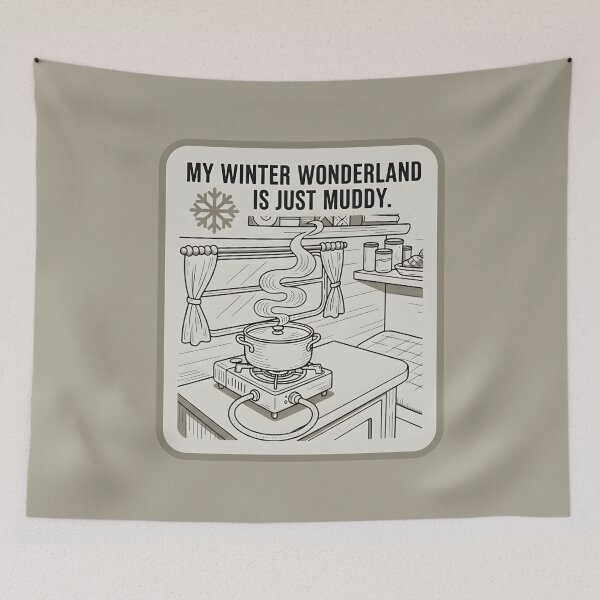 Item preview, Charming Rustic Interior with Winter Quote designed and sold by SplashTastic.