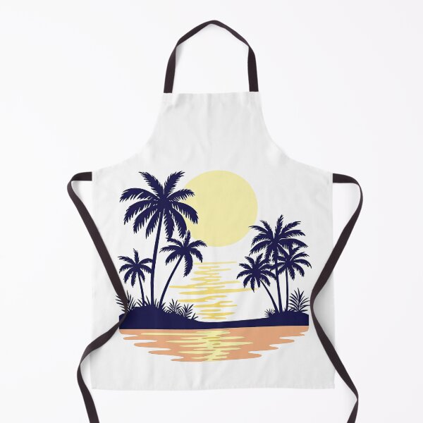 Item preview, Tropical Sunset with Palm Trees and Island Scene designed and sold by ArtfulWeave.