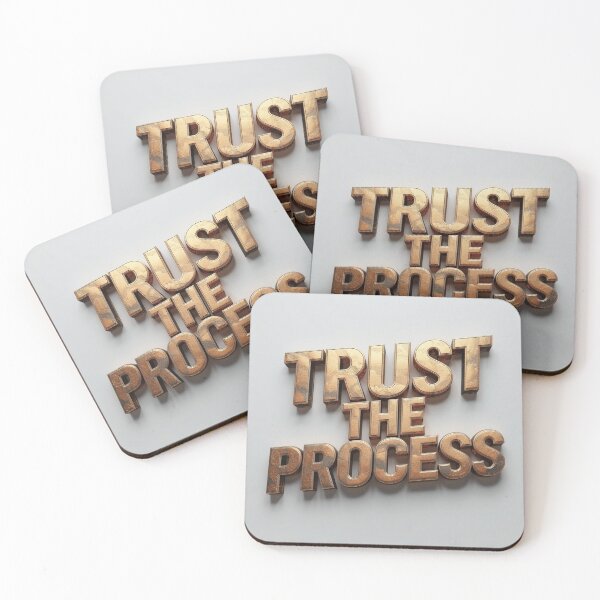 Item preview, Trust The Process - Metallic Gold 3D Typography designed and sold by ZenPaths.