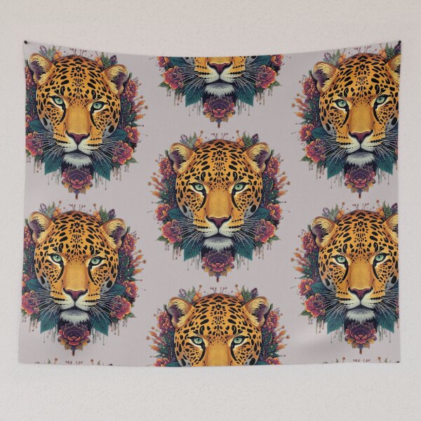 Item preview, Cyberpunk Leopard | Futuristic Wildlife Art designed and sold by Naturalite19.