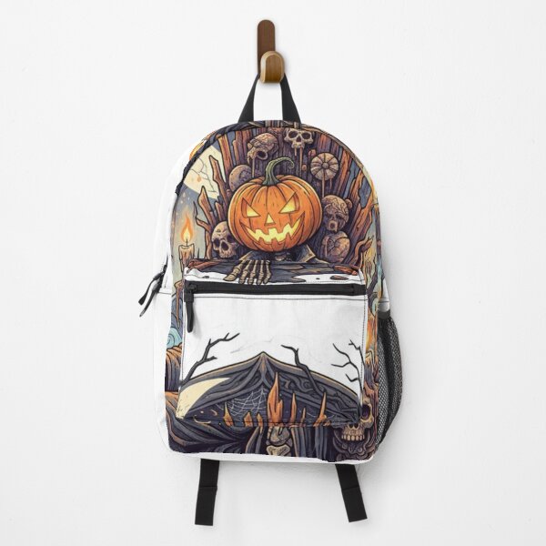 Item preview, Pumpkin Reaper Throne – Surreal Gothic Halloween Horror Masterpiece designed and sold by Gurjeetpixelart.