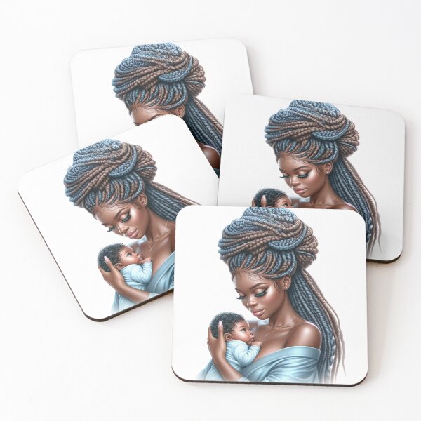 Item preview,  Afro Melanin Mother and Baby | Black Mom Newborn Love Art designed and sold by Lulunza.