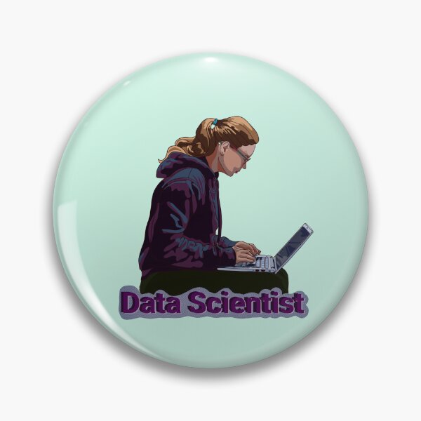 Item preview, Data Scientist Girl (Purple and mint) designed and sold by vjsw-art-1.