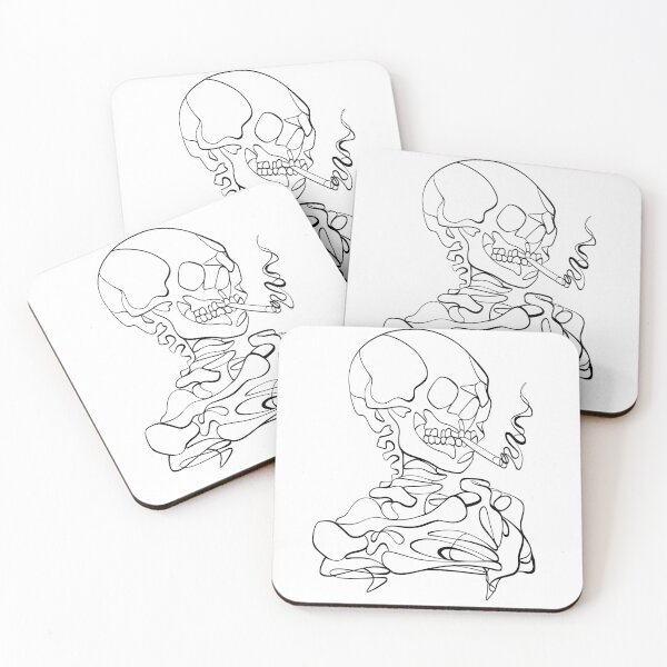 Item preview, Skull of a Skeleton with Burning Cigarette designed and sold by JakeCap.