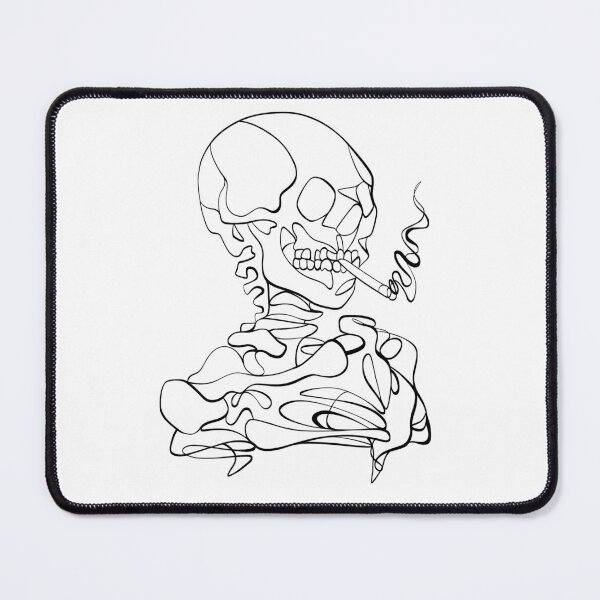 Item preview, Skull of a Skeleton with Burning Cigarette designed and sold by JakeCap.