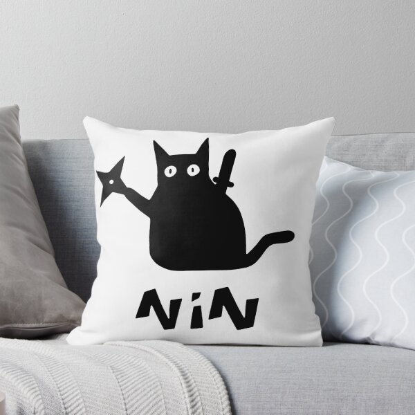 Item preview, Funny Ninja Cat Silhouette Art designed and sold by Imaginationbeyond.