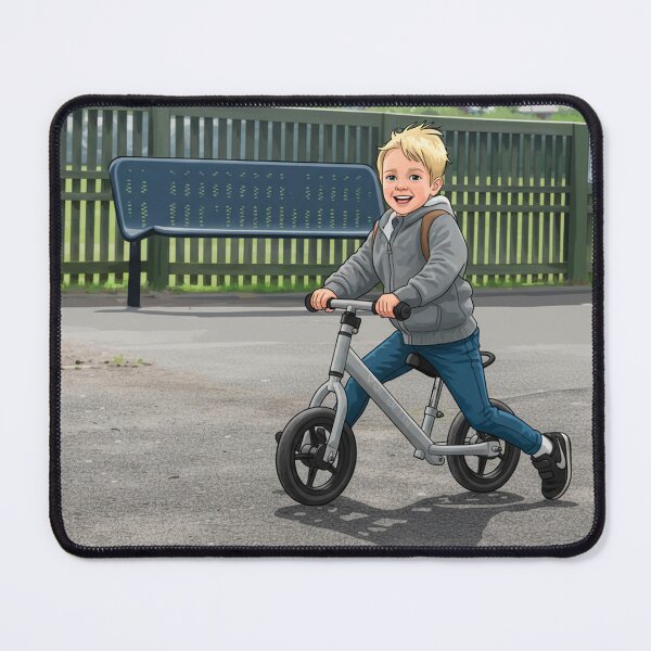 Item preview, Playground Pedal Power: Cheeky Blonde Boy on Balance Bike designed and sold by David Patterson.