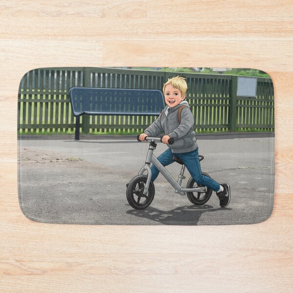 Item preview, Playground Pedal Power: Cheeky Blonde Boy on Balance Bike designed and sold by David Patterson.