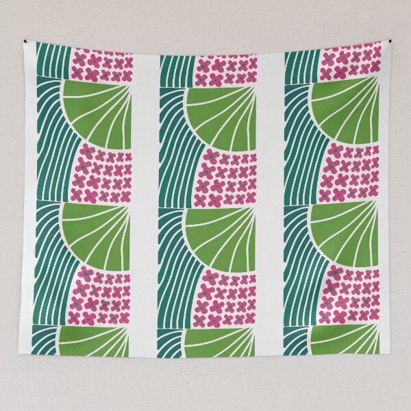 Item preview, Modern Geometric Field and Flower Design designed and sold by ArtfulWeave.