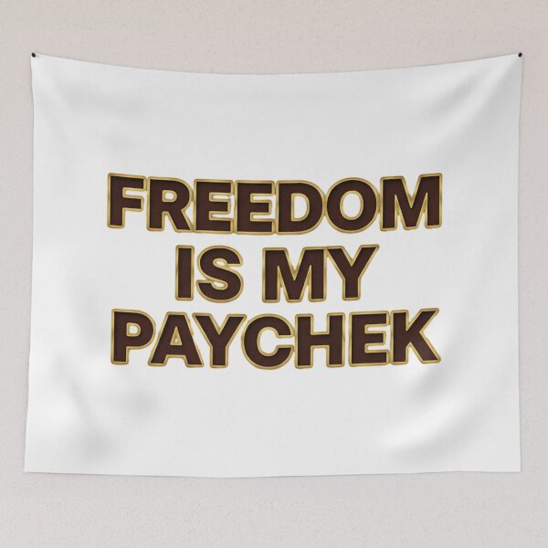 Item preview, Freedom Is My Paycheck - Leather Gold designed and sold by Silent Watch Threads..