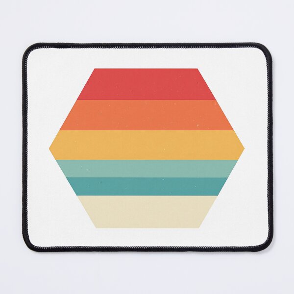 Item preview, Retro Hexagon Sunset Stripes Minimalist Design designed and sold by ArtfulWeave.