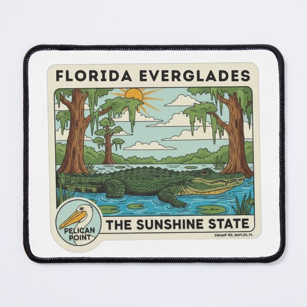 Item preview, Florida Everglades Sunshine state Vintage Art designed and sold by LittleArij.