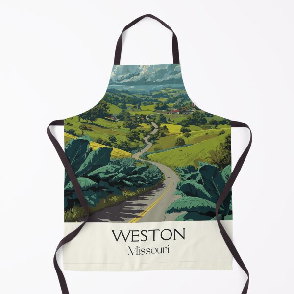 Item preview, Weston Missouri Vintage Travel Poster | Scenic Overlook Art Print | Kansas City Area Decor designed and sold by TuncGK.