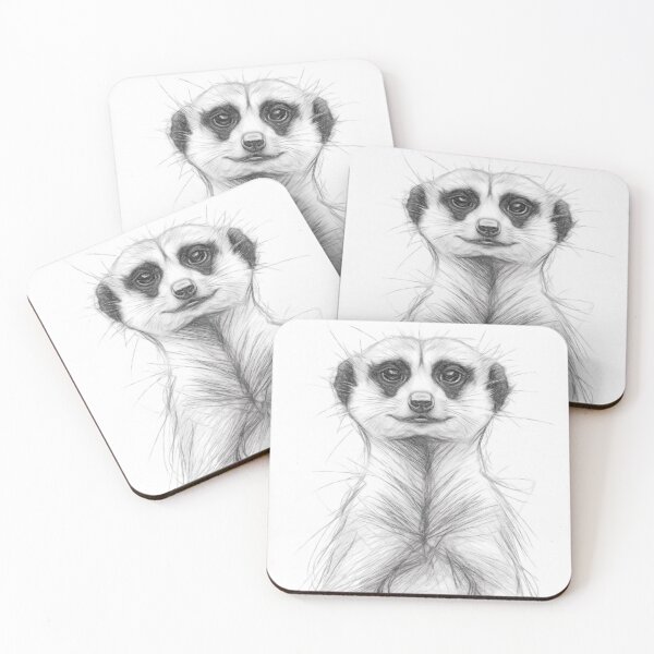 Item preview, Watchful Meerkat Drawing designed and sold by Leon Woods Pencil Art.