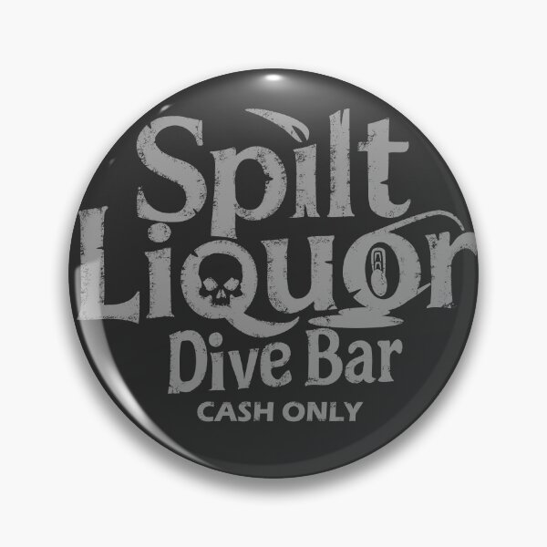 Item preview, Spilt Liquor Dive Bar T-Shirt - Grungy Cash Only Skull Design designed and sold by Rockwelder.
