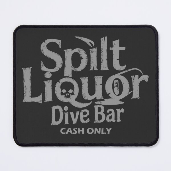 Item preview, Spilt Liquor Dive Bar T-Shirt - Grungy Cash Only Skull Design designed and sold by Rockwelder.