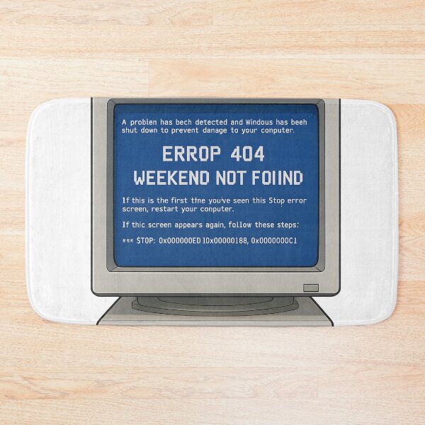 Item preview, Weekend Not Found – Funny 404 Error Retro Computer Design for Programmers & Gamers, Geeks and Nerds designed and sold by tonicgeek.
