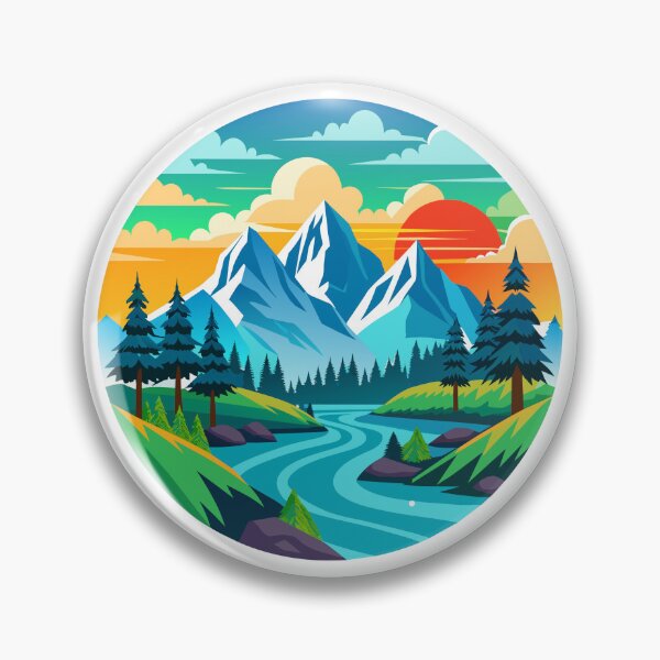 Aperçu de l'œuvre North Cascades National Park Design – Majestic Mountain River Landscape Art créée et vendue par ActiveOutdoorLiving.