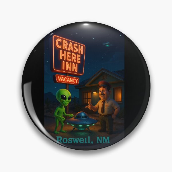 Item preview, Crash Here Alien Humor Tee shirt designed and sold by CG-Custom-Ink.