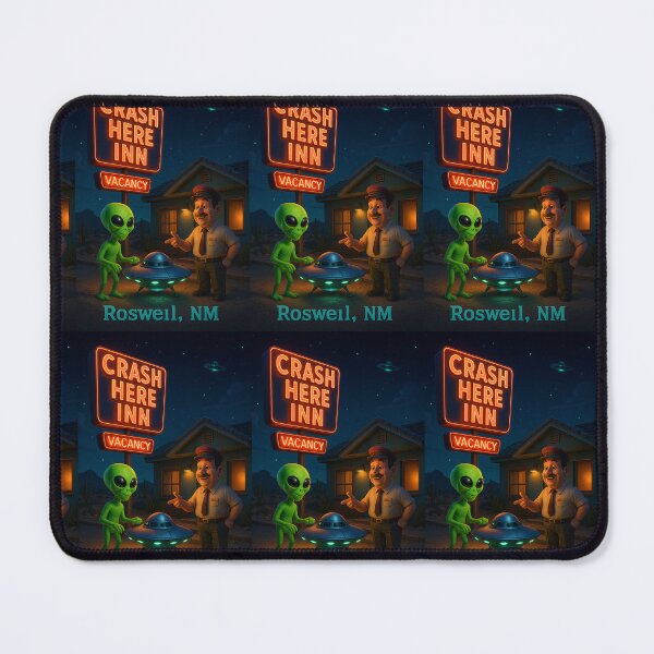 Item preview, Crash Here Alien Humor Tee shirt designed and sold by CG-Custom-Ink.