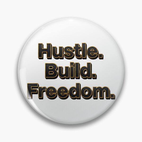 Item preview, Hustle Build Freedom - Leather Typography designed and sold by Silent Watch Threads..