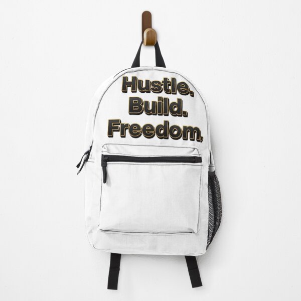 Item preview, Hustle Build Freedom - Leather Typography designed and sold by Silent Watch Threads..