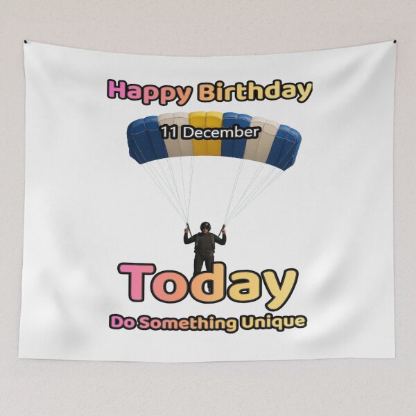 Item preview, Birthday Parachutist 11 December designed and sold by ariksworld.