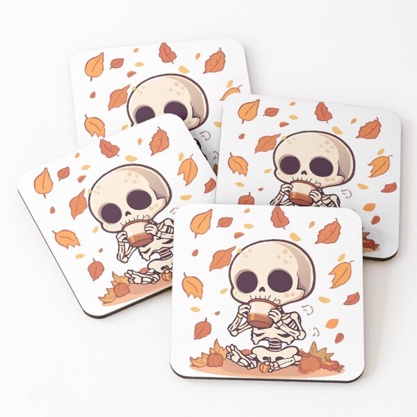 Item preview, Dead but Cozy This Fall – Cute Skeleton Autumn Coffee Design designed and sold by Picasoshop2.
