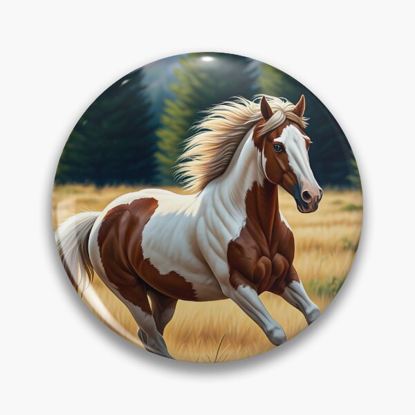 Item preview, "Wild Spirit: Pinto Horse Gone Haywire in the Meadow" designed and sold by PawPrintedArt.