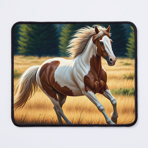 Item preview, "Wild Spirit: Pinto Horse Gone Haywire in the Meadow" designed and sold by PawPrintedArt.