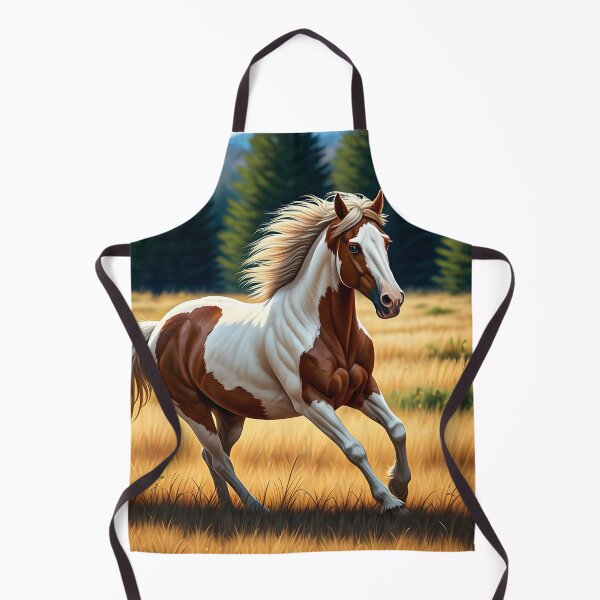 Item preview, "Wild Spirit: Pinto Horse Gone Haywire in the Meadow" designed and sold by PawPrintedArt.