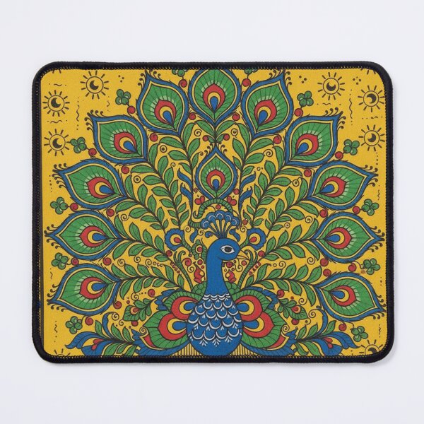 Item preview, Majestic Peacock | Traditional Madhubani Folk Art Design designed and sold by digitallyyour.
