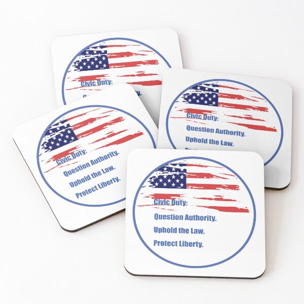 Item preview, Civic Duty-Protect liberty designed and sold by Quantum Duck Studio.