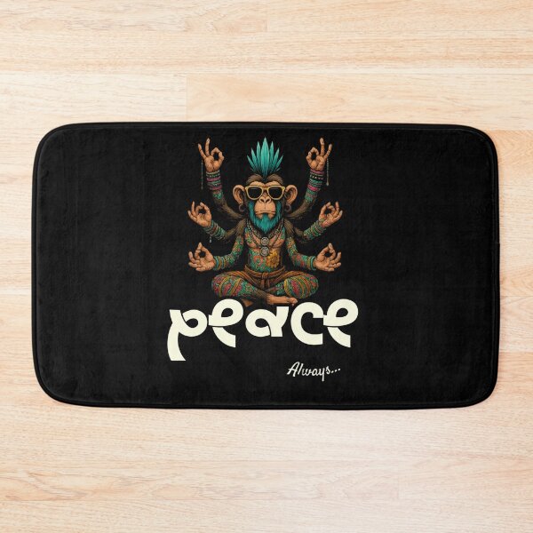 Item preview, Eternal Peace Serenity Quote monkey - Minimalist Mindfulness Design for Zen Living & Spiritual Balance designed and sold by ONIX23.