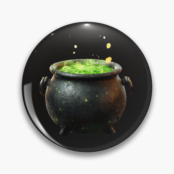 Item preview, Mystical cauldron bubbling with green potion, perfect for Halloween designs, fantasy games, or magical themes with a touch of eerie charm and spooky vibes designed and sold by mobiza1000.