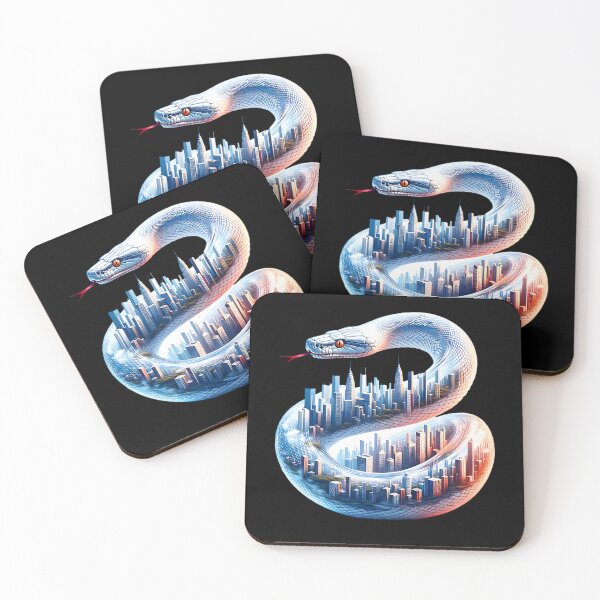 Item preview, Beautiful snake with a big city on its body. designed and sold by ReneMM.