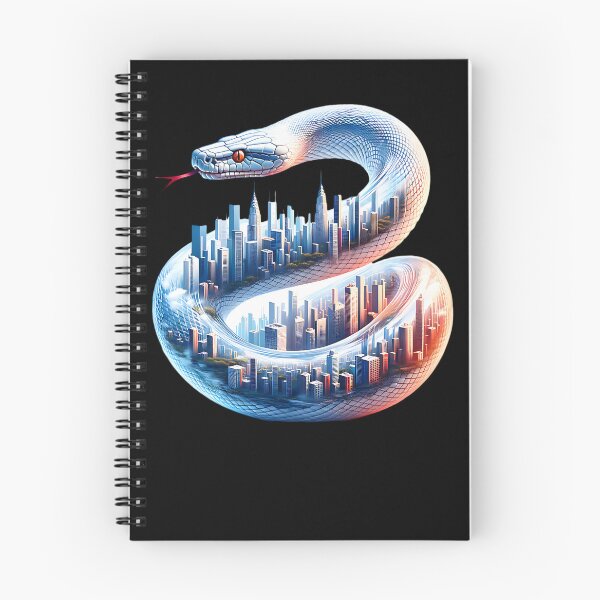 Item preview, Beautiful snake with a big city on its body. designed and sold by ReneMM.