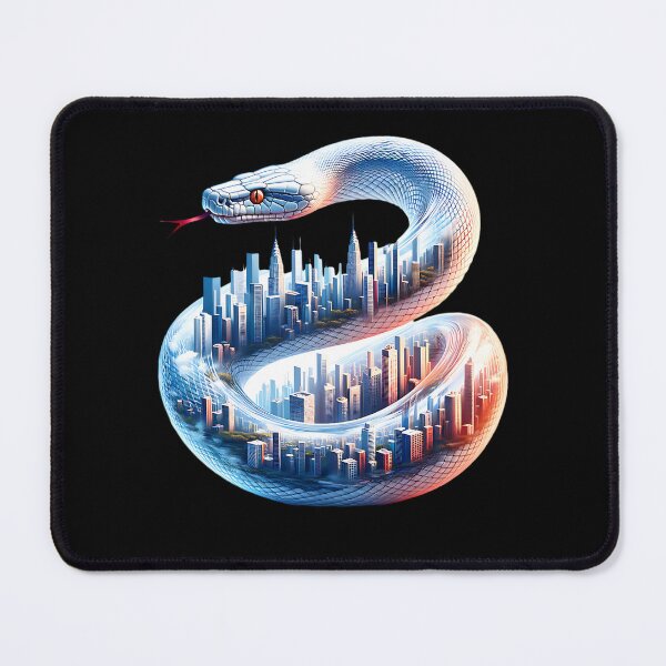 Item preview, Beautiful snake with a big city on its body. designed and sold by ReneMM.