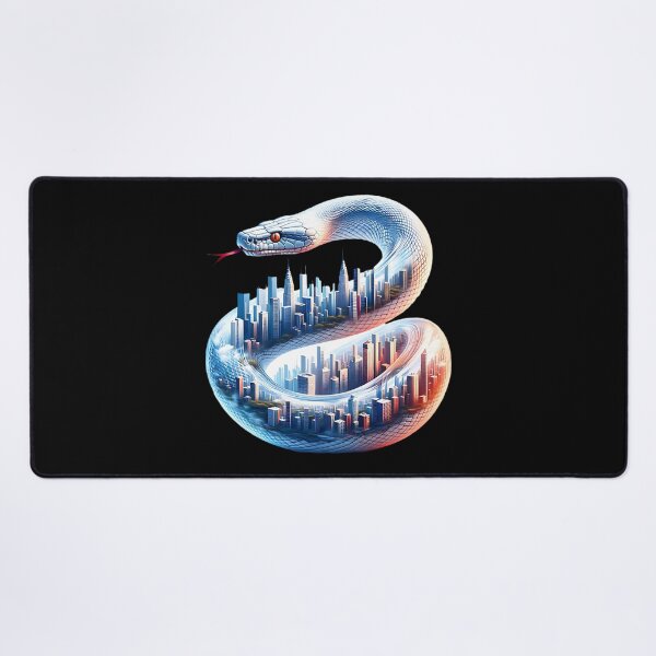 Item preview, Beautiful snake with a big city on its body. designed and sold by ReneMM.