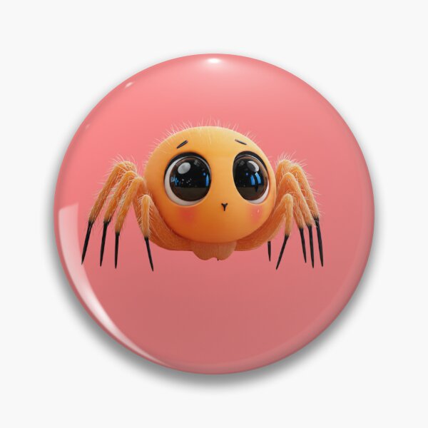 Item preview, Adorable orange cartoon spider with big reflective eyes makes a cute and whimsical addition to your spooky season or children's design project today designed and sold by mobiza1000.