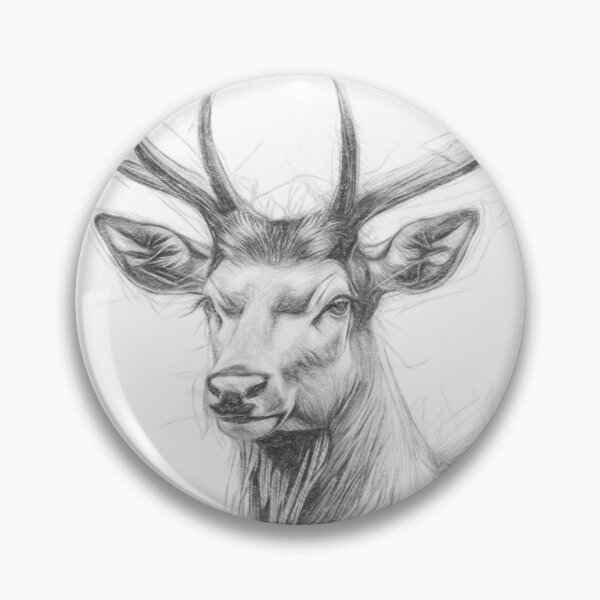Artikelvorschau, Majestätischer Hirsch entworfen und verkauft von Leon Woods Pencil Art.