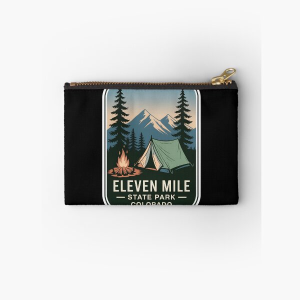 Item preview, Eleven Mile State Park Colorado Vintage Camping Badge – Mountain & Tent Adventure Emblem designed and sold by VividOrganica.