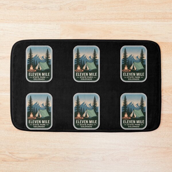 Item preview, Eleven Mile State Park Colorado Vintage Camping Badge – Mountain & Tent Adventure Emblem designed and sold by VividOrganica.