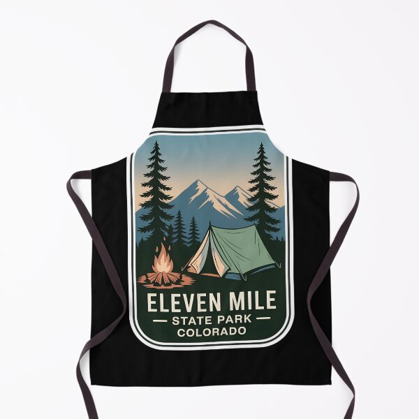 Item preview, Eleven Mile State Park Colorado Vintage Camping Badge – Mountain & Tent Adventure Emblem designed and sold by VividOrganica.