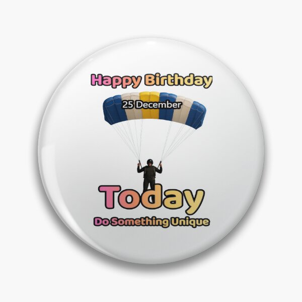 Item preview, Birthday Parachutist 25 December designed and sold by ariksworld.