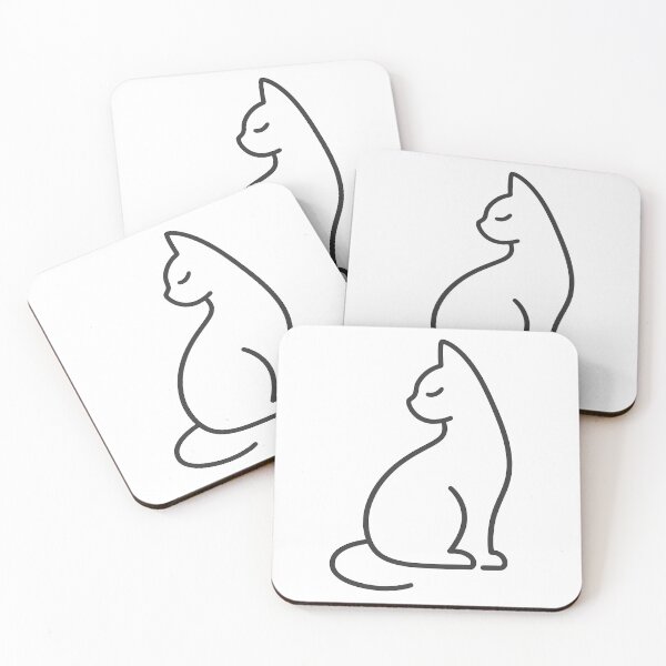 Item preview, Minimalist Cat Line Art Silhouette designed and sold by ceksdesign.